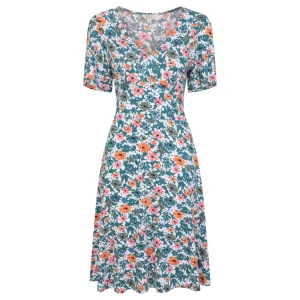 Mountain Warehouse Dames/Dames Bloemenjurk (Donker groenblauw)