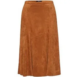Rok in godetstijl Van Peter Hahn bruin