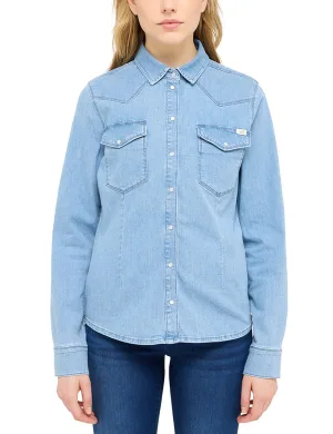 MUSTANG Overhemdblouse Dames Stijl Cody Denim Shirt