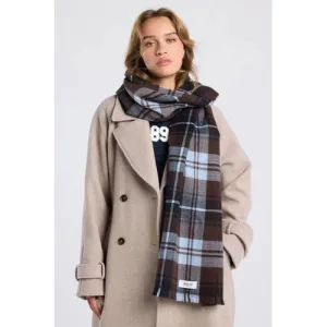 America Today geruite sjaal Octavia donkerbruin