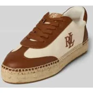 Lauren Ralph Lauren Sneakers van een mix van leer en textiel, model ‘LUIZE’