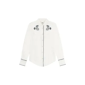 Vrouwenblouse Wrangler Piped Western