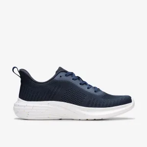 Izza Gebreide Navy Sneakers