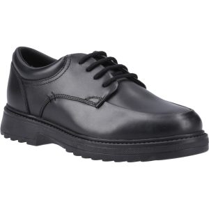 Hush Puppies Romeo Leren Zwarte Schoenen Voor Jongens