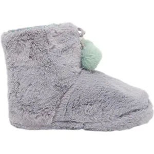 White Stuff Faux Fur Bootie Dark Grey
