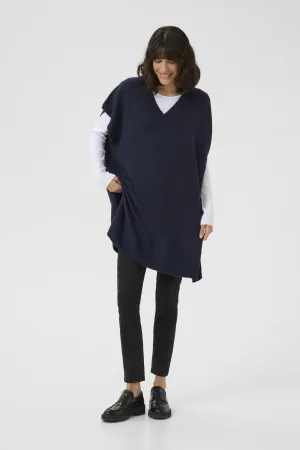 Poncho KAannetta Loose fit marine