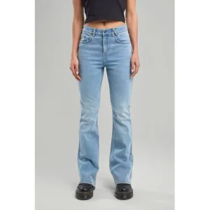 America Today high waist flared jeans light blue denim