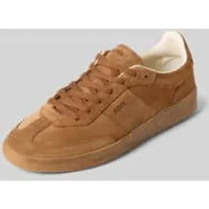 Boss Lage sneakers van echt runderleer, model ‘BRENTA_TENN_FULLSD’