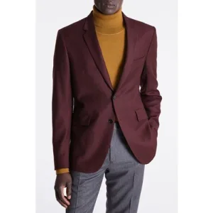 Paul Smith Gents Slim Fit 2btn Jacket Burgundy/ Borde