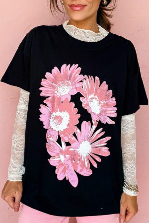 Bloemenprint Relaxed Fit T-shirt