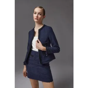 LK Bennett Jk Charlee – Boucle Trim Navy