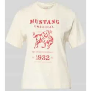 mustang T-shirt met labelprint, model ‘Floris’