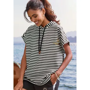 H.I.S Capuchontrui gestreept en met capuchon