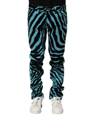 Zebra Print Slim Jeans
