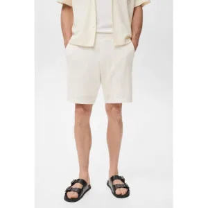 Mango Man regular casual short ecru