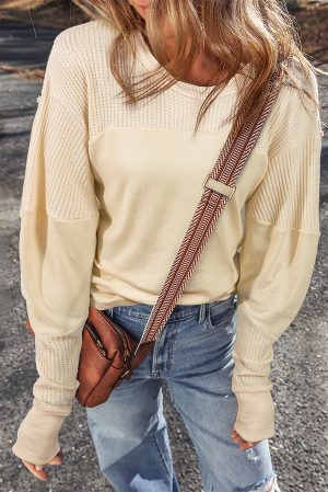 Waffle Knit Trui Top