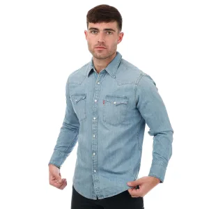 Men’s Levis Barstow Standard Fit Western Shirt in Denim