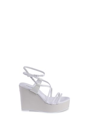 Leren Wedge Sandalen Platformstijl