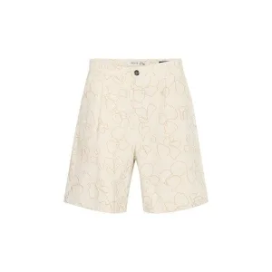 Korte geplooide rok met borduursels Solid Alann