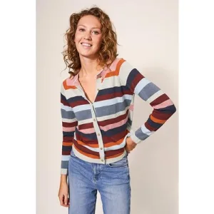 White Stuff Lulu Stripe Cardi Pink