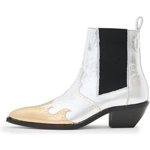 AllSaints Denver Stud Boot Silver/gold