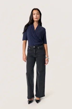 Blouse met lange mouwen Regular fit Night Sky blue