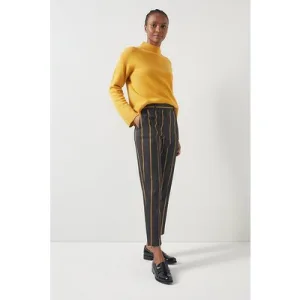 LK Bennett Jemima Stripe Straight Jeans  Black