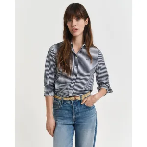 Gant Overhemdblouse REG POPLIN STRIPED SHIRT met een klein geborduurd logo op de borst