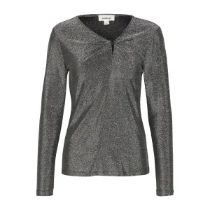 Dames T-shirt met knoop Soaked in Luxury Skylara