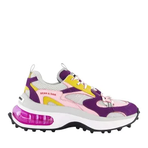 Dsquared2 Low-Top Sneakers – Dames Bubble Sneaker Paars/Multi in geel