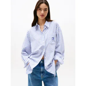 TOMMY JEANS Overhemdblouse TJW OVS BADGE STRIPE SHIRT