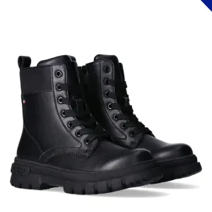 Tommy Hilfiger Veterschoenen Biker boots, winterboots met blokhak