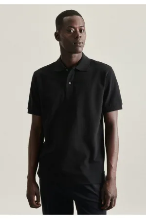 Seidensticker Polo shirt Korte mouw zwart