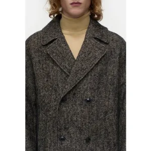 Closed Double Breasted Coat Jacket Black
