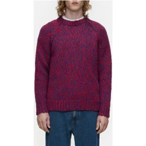 Closed Crew Neck Raglan Jumper Knits Chili Pepper Red