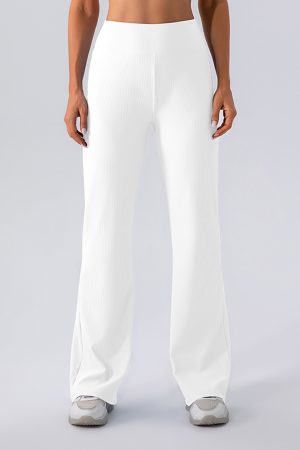 Geribbelde Wijde Pantalon