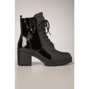 Terry lak laarsjes in zwart