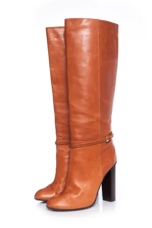 Dsquared2 bruine leren laarzen.