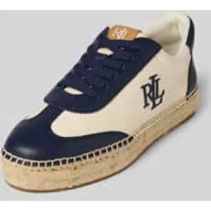 Lauren Ralph Lauren Sneakers van een mix van leer en textiel, model ‘LUIZE’
