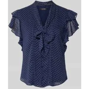 Lauren Ralph Lauren Regular fit strikblouse met volants, model ‘PRUGAN’
