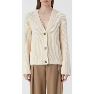 Closed V Cardigan Long Sleeve Knits Ivory