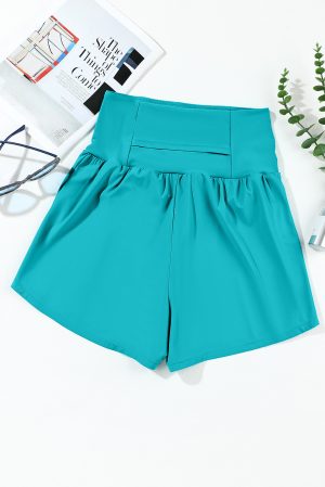 Hoge Taille Gerimpelde Zwemshorts