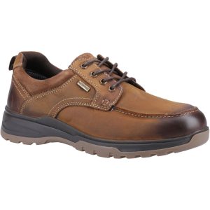 Hush Puppies Percy Leder Herenschoenen Tan Lace-Up
