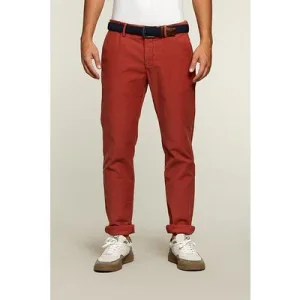 River Woods Slim Fit Cotton Chino Terra Red