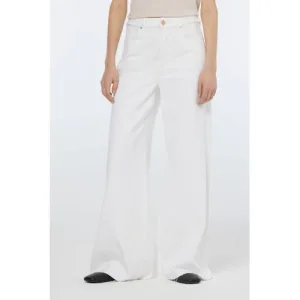 Scotch & Soda high waist wide leg jeans wit