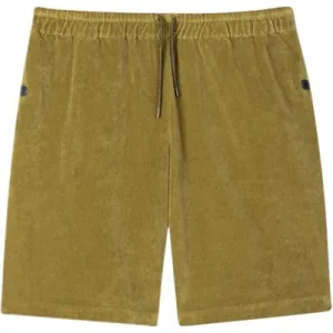 Paul Smith Mens Green Velour Shorts Pea Green