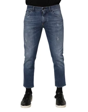 Slim Fit Versleten Jeans
