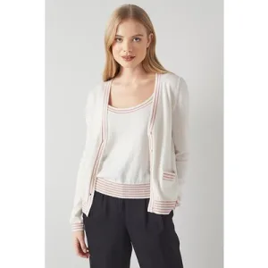 LK Bennett Villa Cardigan Cream