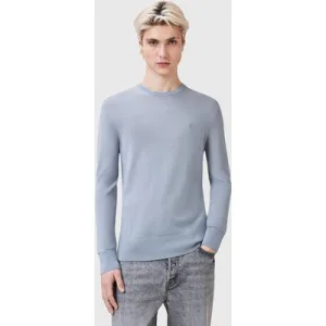 AllSaints Mode Merino Crew Willow Blue