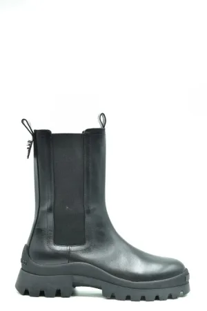 Dsquared2 Boots – Black Leather Ankle Boots in grijs